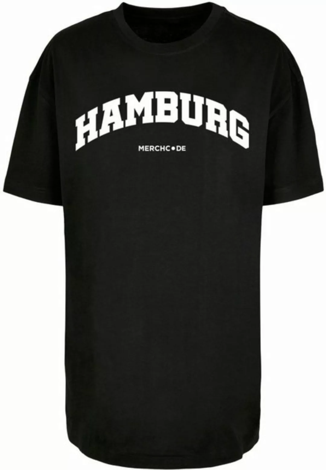 Merchcode T-Shirt Merchcode Damen Ladies Hamburg Wording - Oversized Boyfri günstig online kaufen