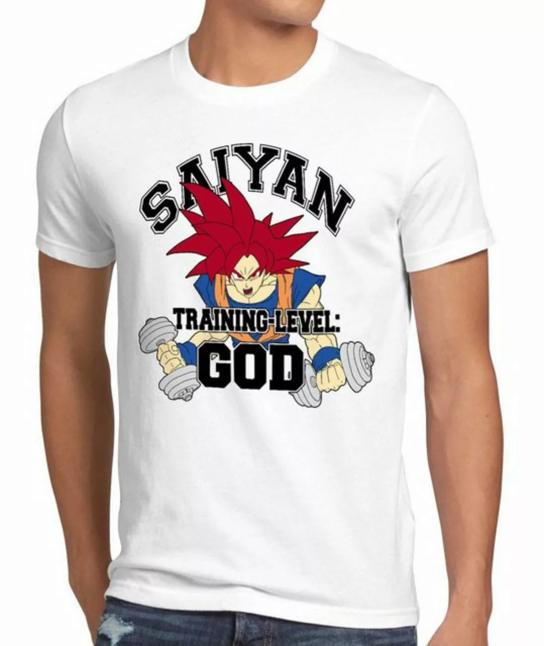 style3 Print-Shirt Herren T-Shirt Goku Saiyan Training Level God son dragon günstig online kaufen