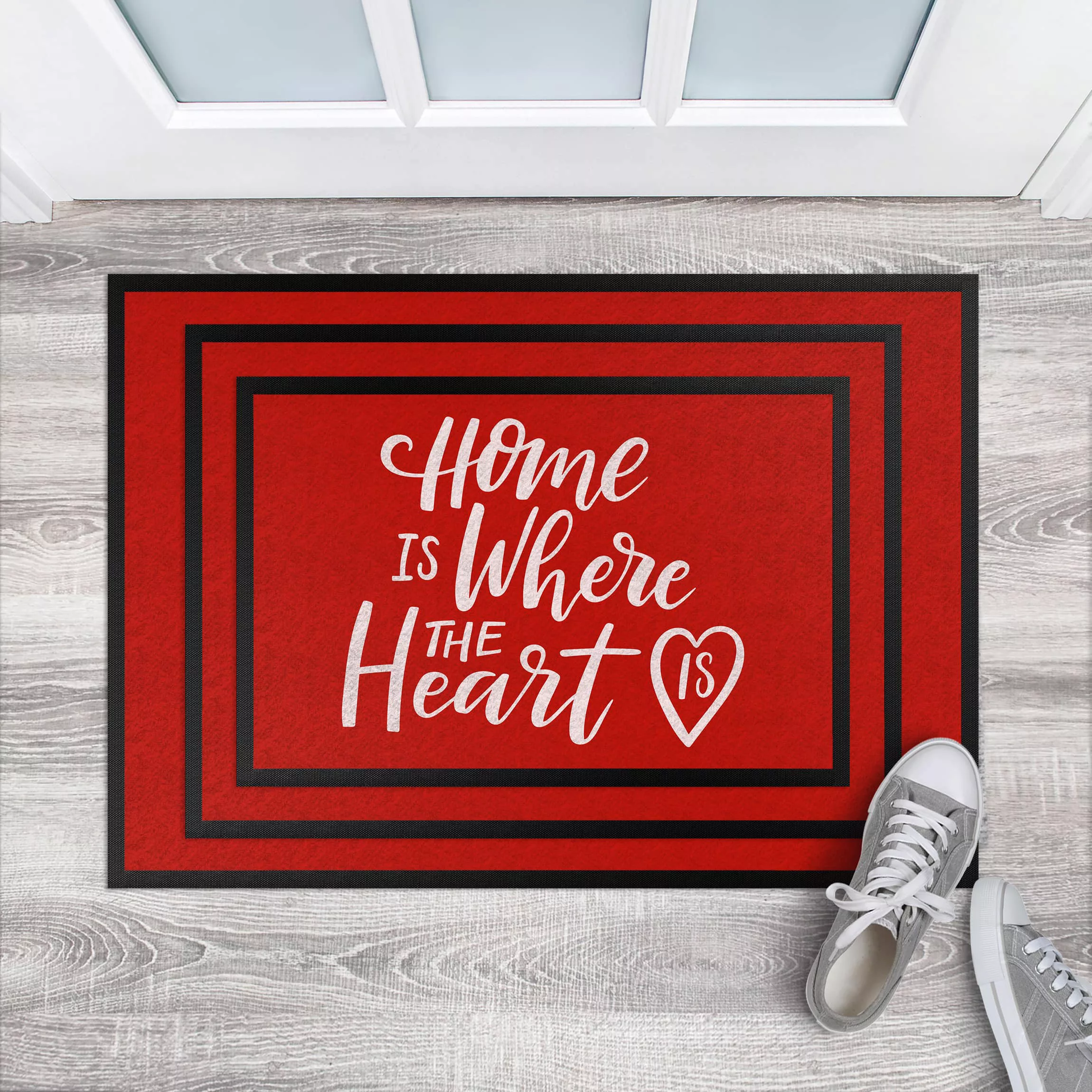 Fußmatte Spruch Home is where the heart is günstig online kaufen