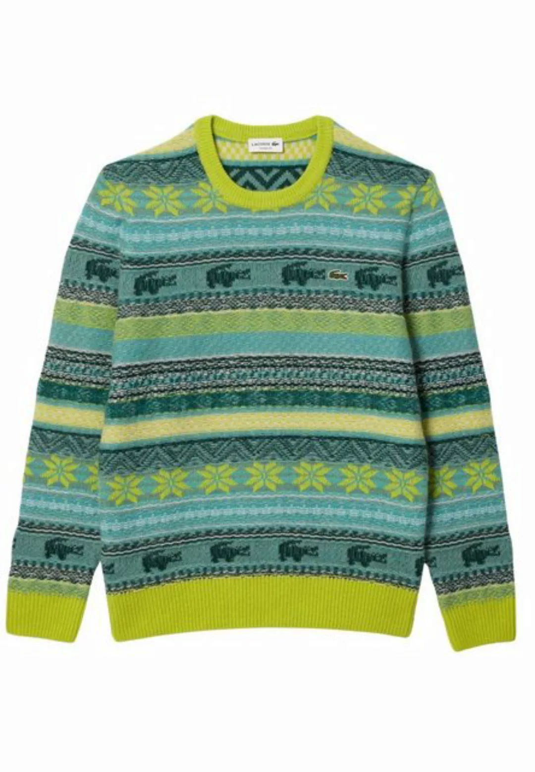 Lacoste Strickpullover Strickpullover Fair Isle Pullover R-Neck (1-tlg) günstig online kaufen