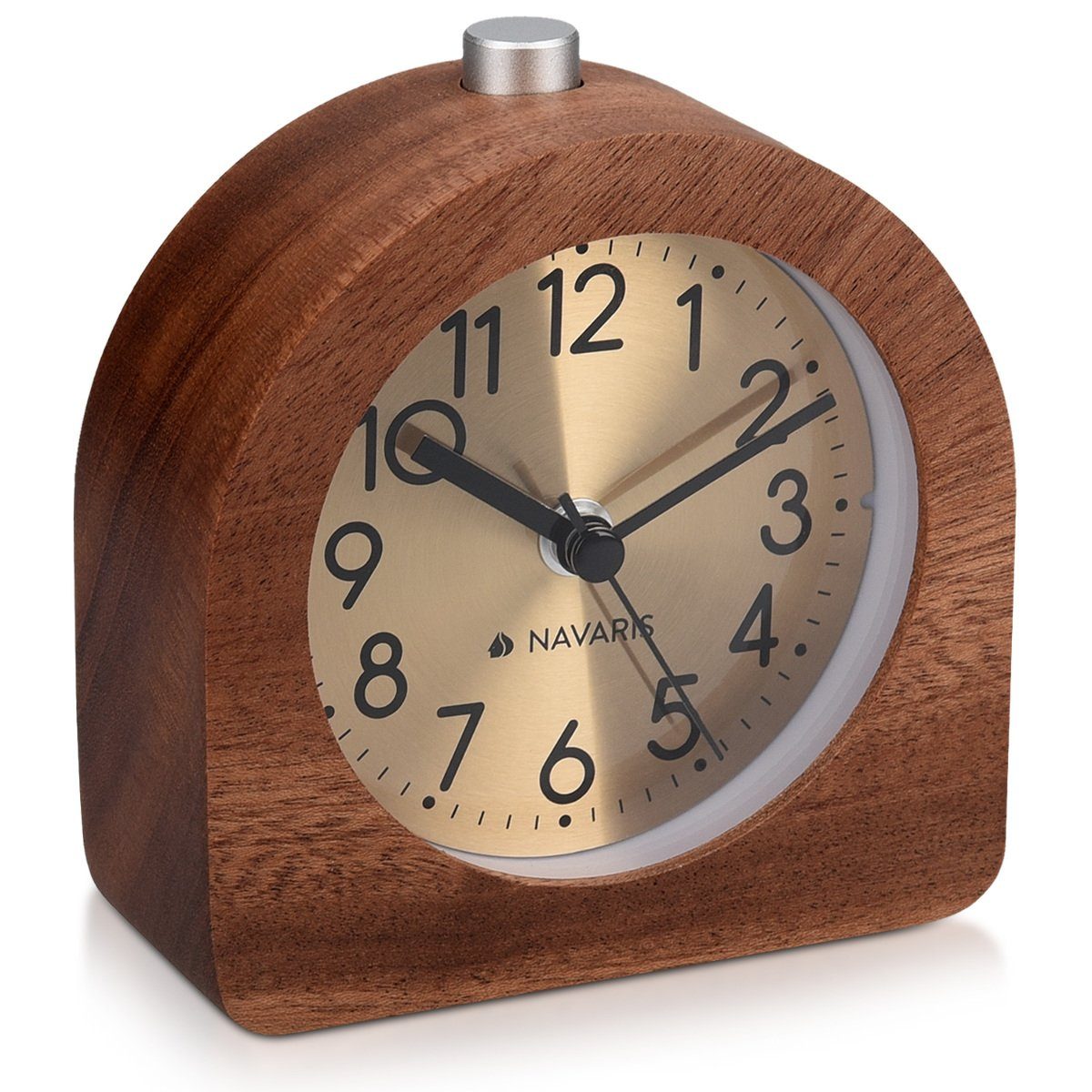 Navaris Wecker Analog Holz Wecker mit günstig online kaufen