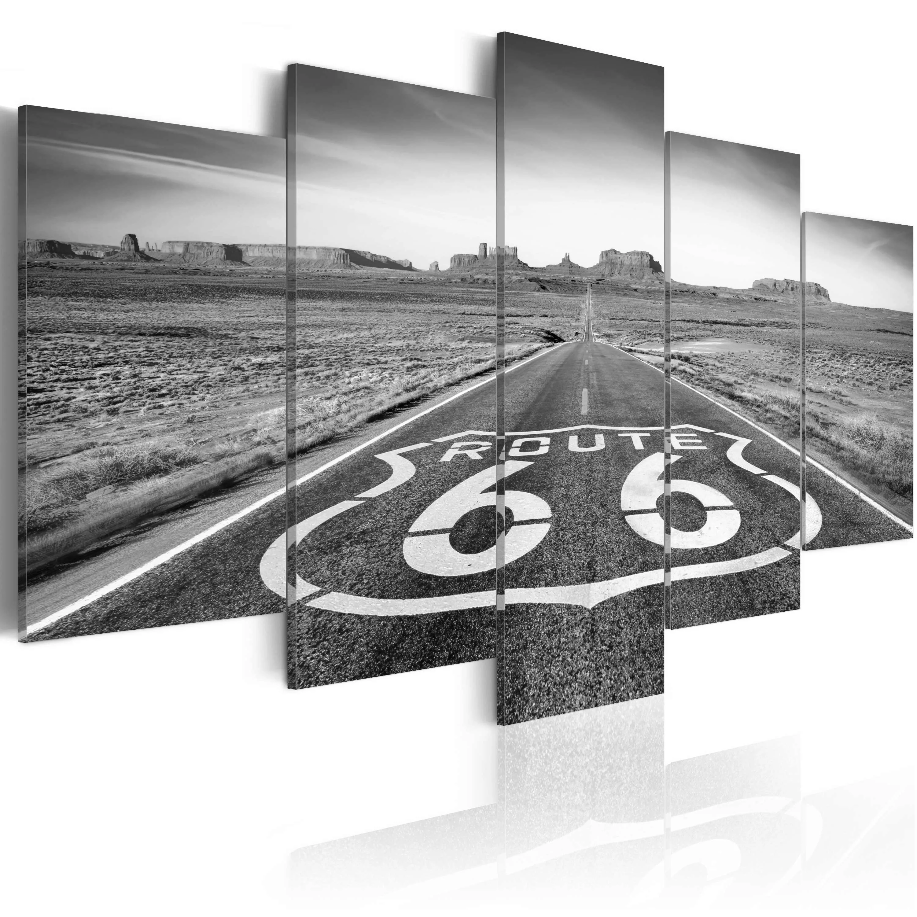Wandbild - Route 66 - black and white günstig online kaufen