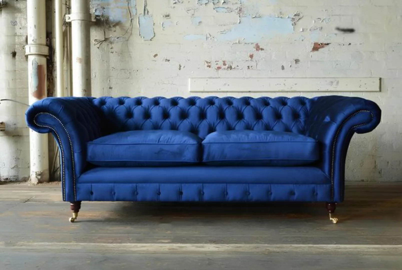 Xlmoebel Sofa Großes Sofa für 3 Personen Chesterfield Polsterung Sitzgarnit günstig online kaufen