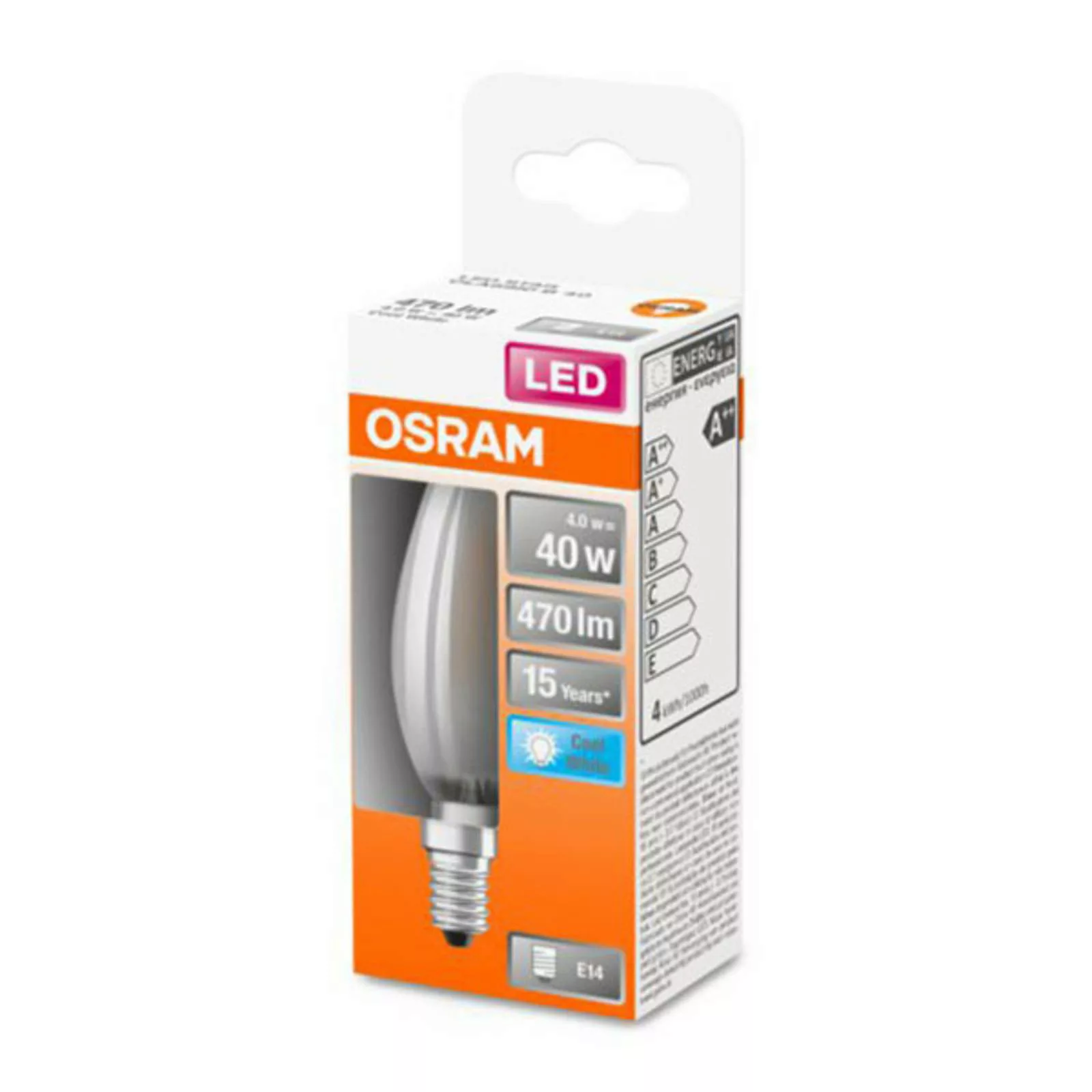 Osram LED-Leuchtmittel E14 Kerzenform 4 W 470 lm 10 x 3,5 cm (H x Ø) günstig online kaufen