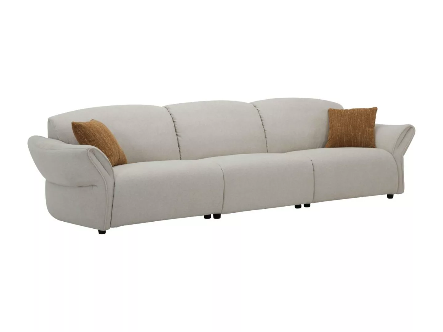 Sofa 4-Sitzer - Stoff - Beige - BODURA günstig online kaufen