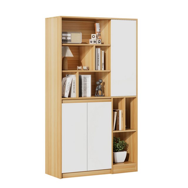 OKWISH Hochschrank Bücherregal in Holzfarbe (1-St) günstig online kaufen