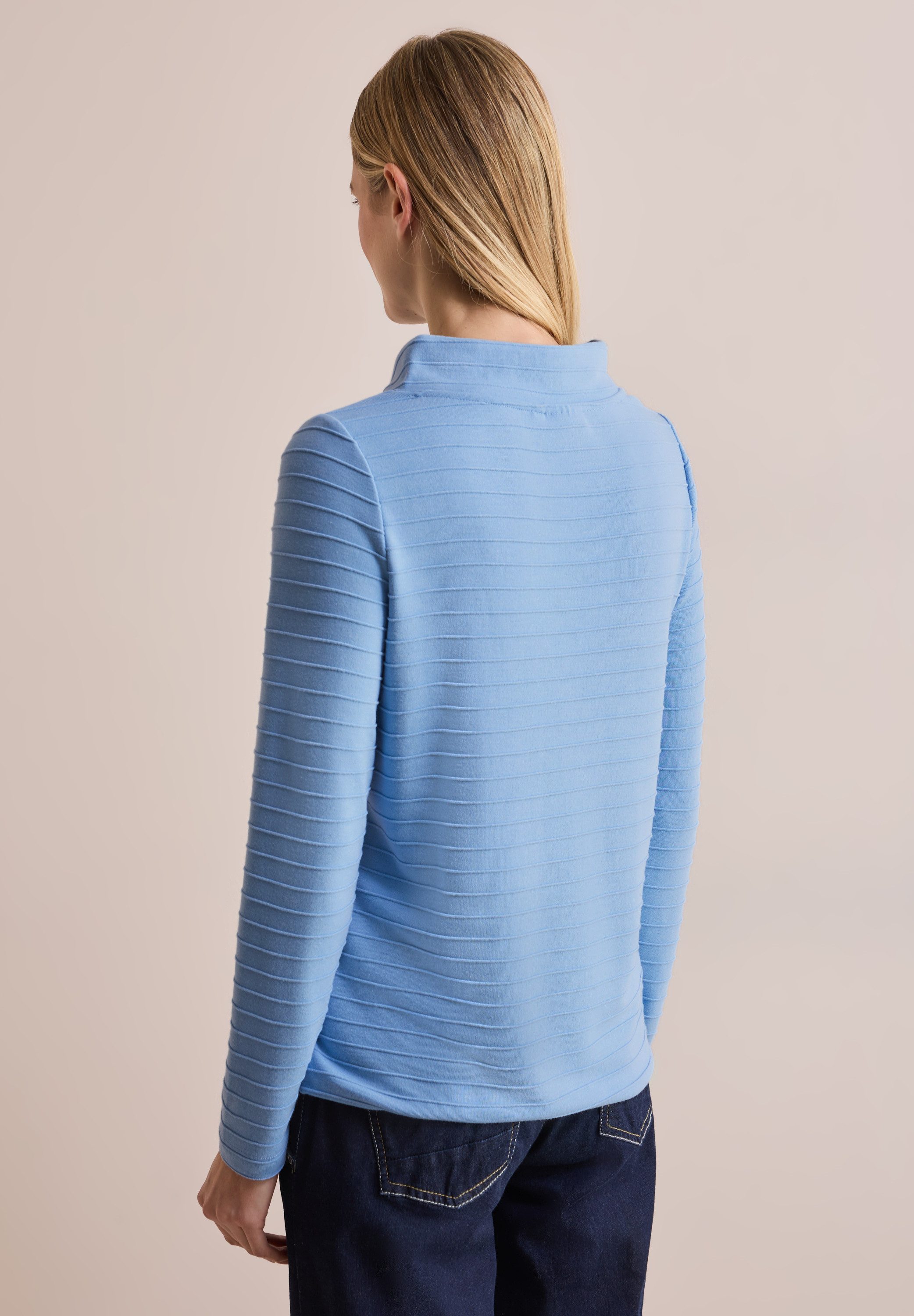 Cecil Langarmshirt, mit Materialmix günstig online kaufen