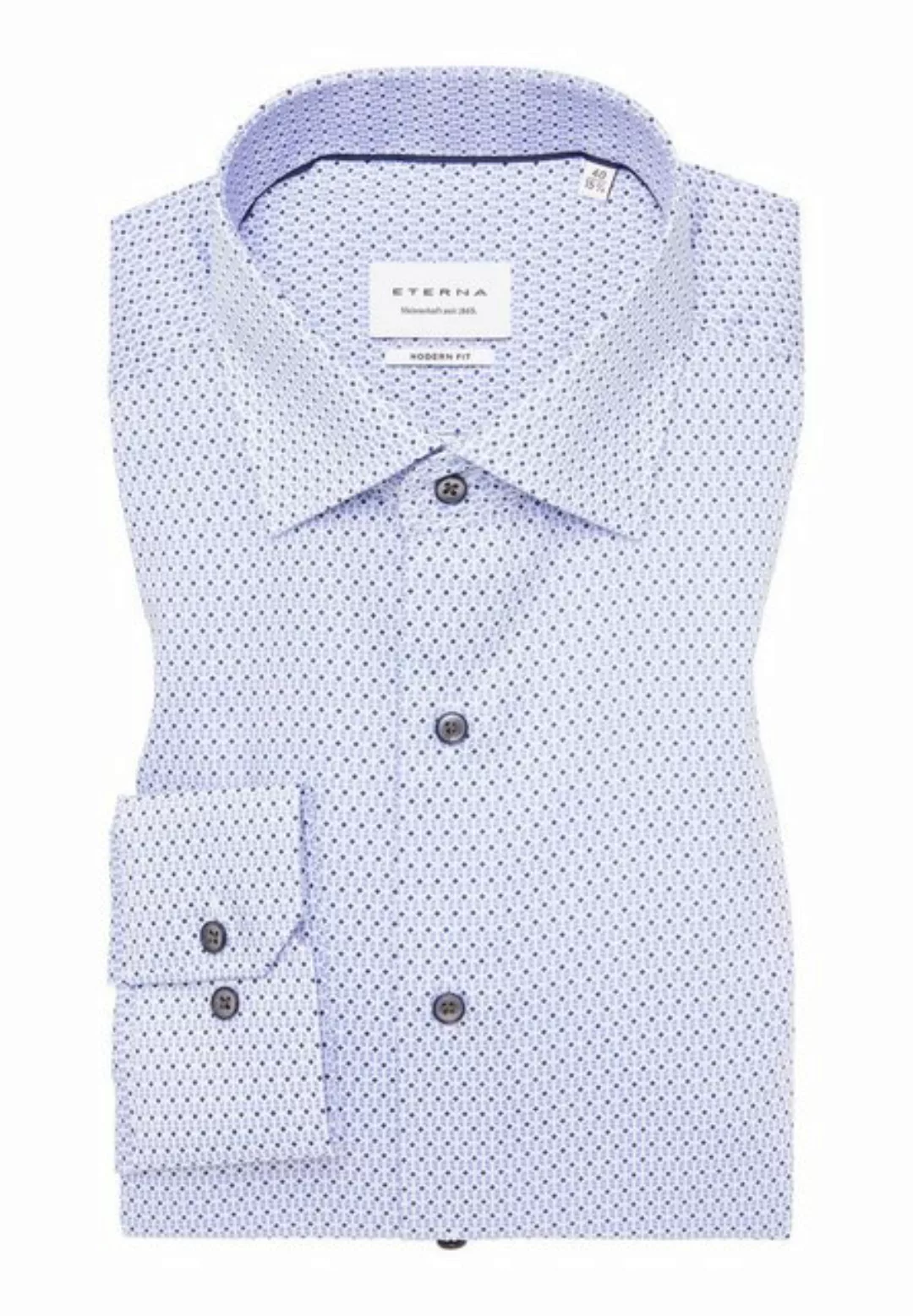 Eterna Businesshemd - Minimal Print - bügelfrei - modern fit - Twill - Busi günstig online kaufen