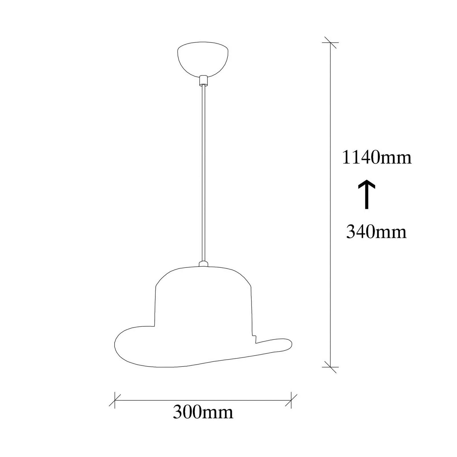 Hängeleuchte Sivani MR-992 1-flg. Ø30cm schwarz günstig online kaufen