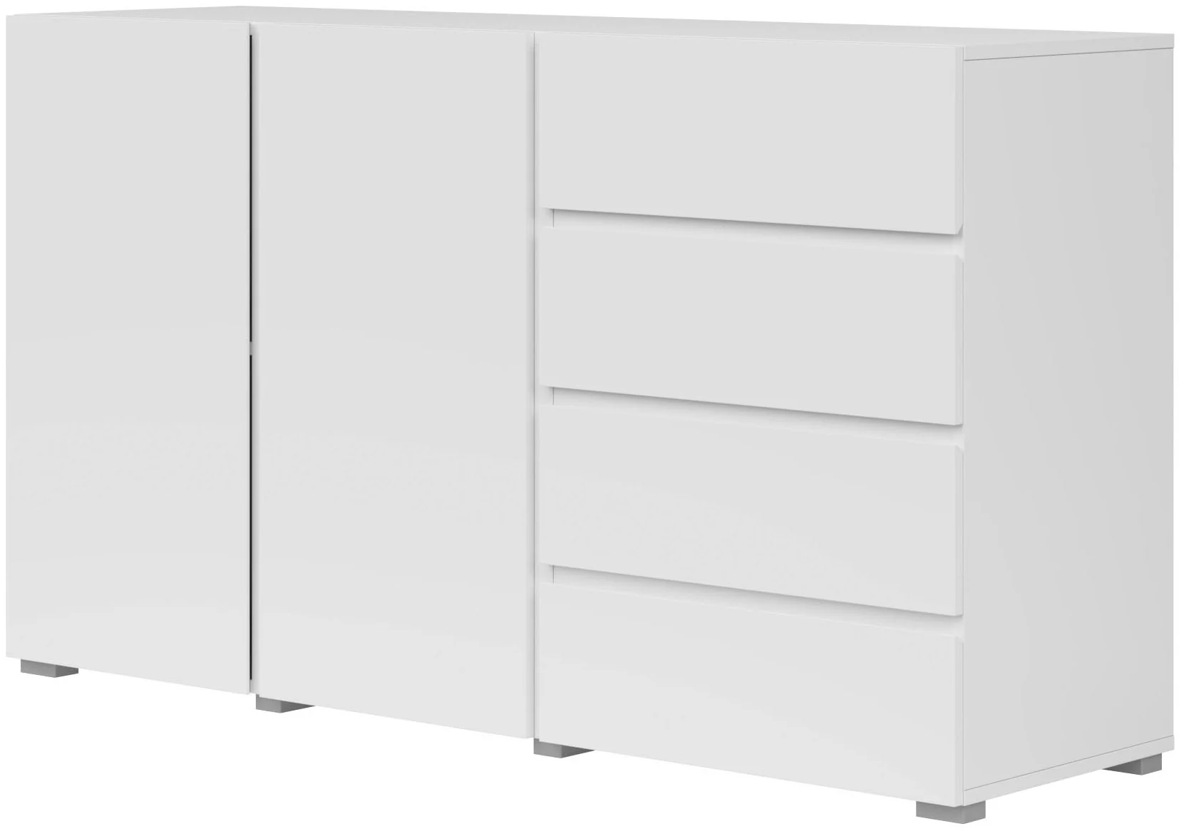 INOSIGN Sideboard "Asymetric, Breite 138 cm, grifflose Kommode 2 Türen/4 Sc günstig online kaufen