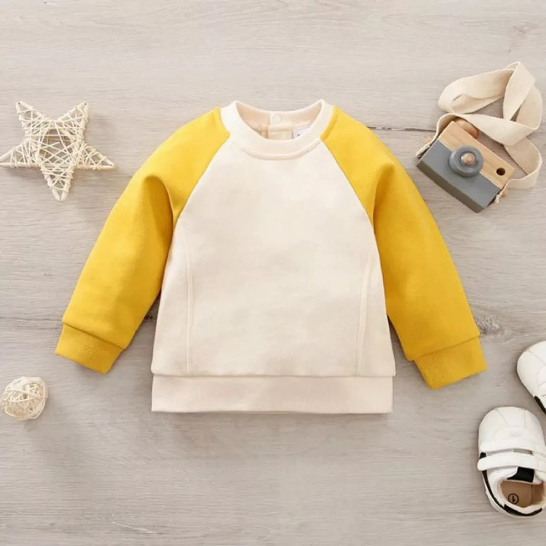 suebidou Sweatshirt Pullover Sweatshirt mit Raglanärmeln beige gelb Unisex günstig online kaufen