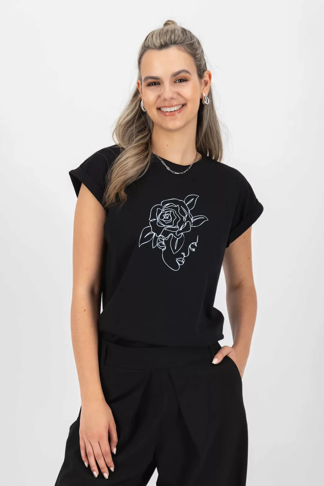 Alife & Kickin Rundhalsshirt "EnidAK P Shirt rose face Damen Shirt, T-Shirt günstig online kaufen