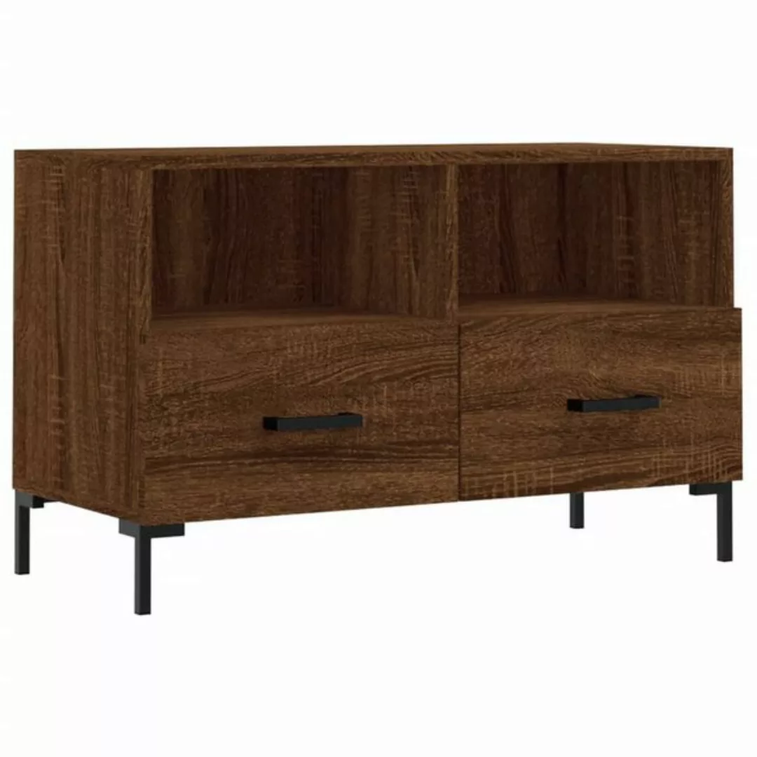 furnicato TV-Schrank Braun Eichen-Optik 80x36x50 cm Holzwerkstoff günstig online kaufen