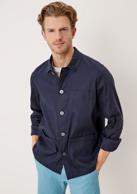 s.Oliver Allwetterjacke Overshirt aus Leinenmix günstig online kaufen