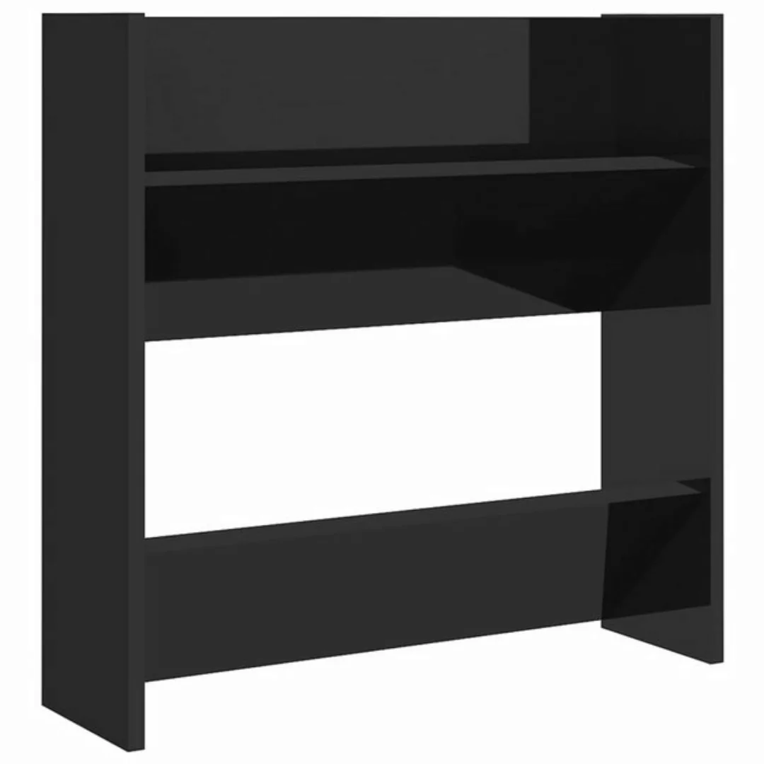 vidaXL Schuhschrank Wand-Schuhschrank Hochglanz-Schwarz 60x18x60 cm Spanpla günstig online kaufen