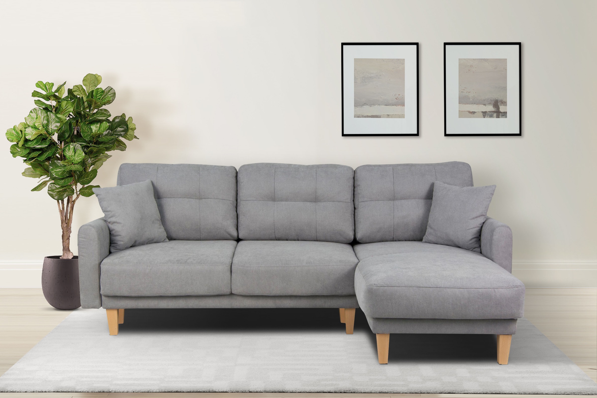 Home affaire Ecksofa "TRIPLO optionale Schlafsofa mit Bettkasten, Maße B/T/ günstig online kaufen