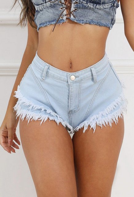 CHENIN Jeansshorts Lässige jeansshorts mit hoher taille für damen Weiche, a günstig online kaufen