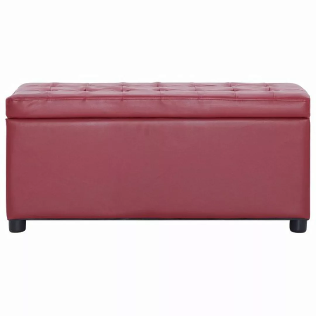 vidaXL Ottoman mit Stauraum 87,5 cm Weinrot Kunstleder günstig online kaufen