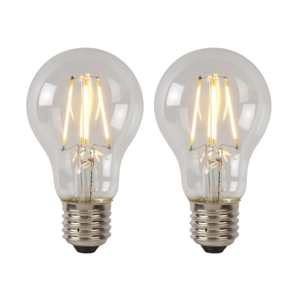 LED Leuchtmittel E27 Birne - A60 in Transparent 5W 600lm 2er-Pack günstig online kaufen