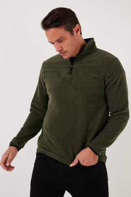 Buratti Fleecepullover Slim Fit günstig online kaufen