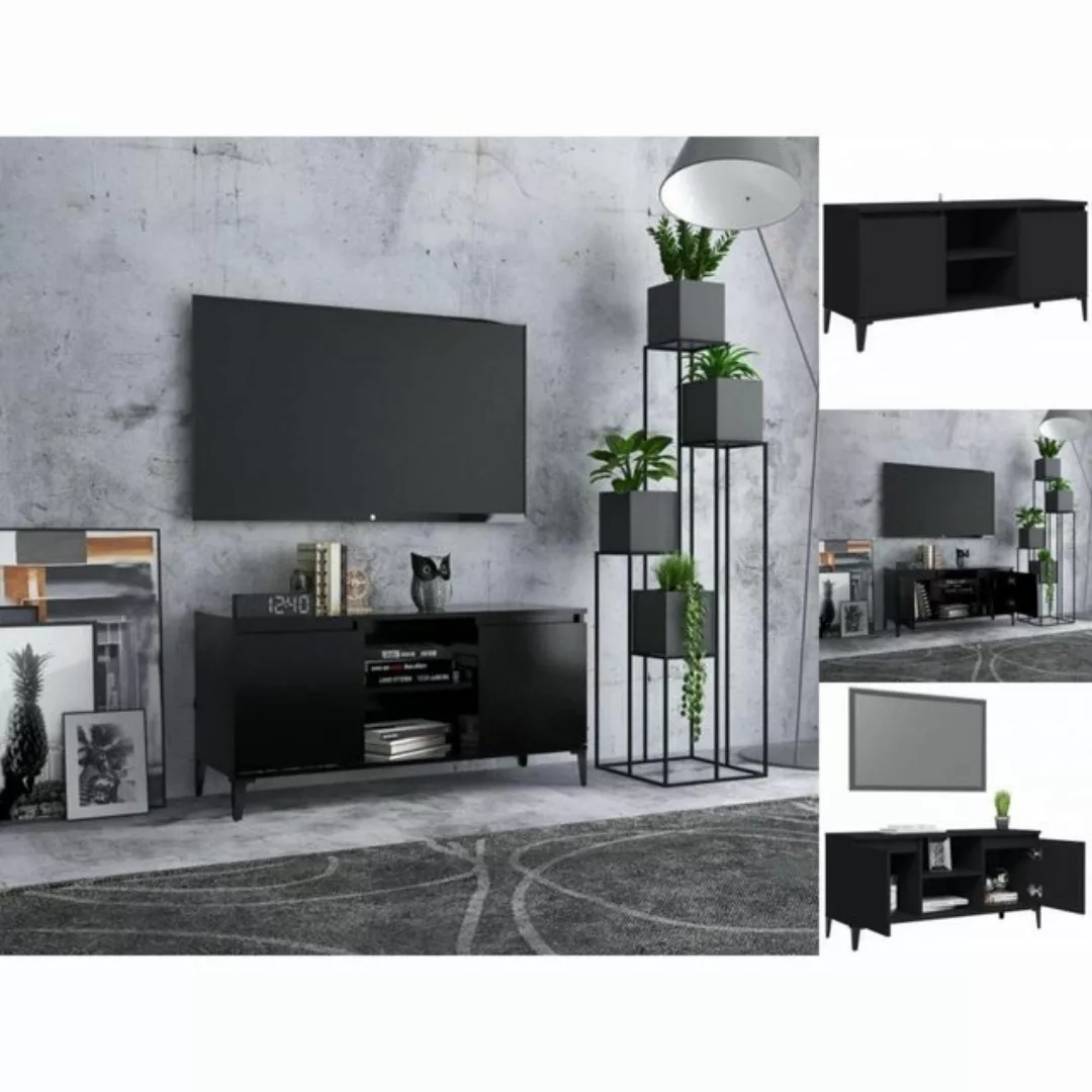 vidaXL TV-Schrank TV-Schrank mit Metallbeinen Schwarz 103,5x35x50 cm Lowboa günstig online kaufen