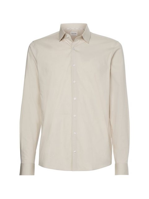 Calvin Klein Businesshemd POPLIN STRETCH SLIM SHIRT mit Kentkragen, Logopri günstig online kaufen