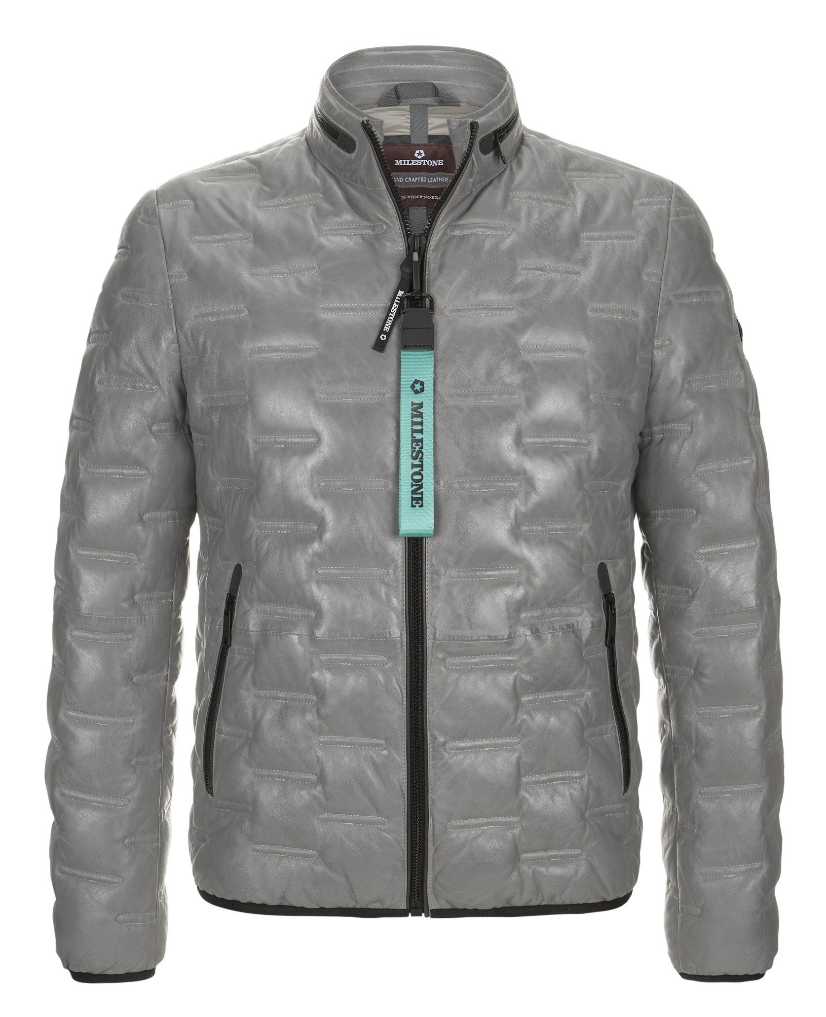 Milestone Lederjacke MSAversa in Stepp-Optik aus günstig online kaufen