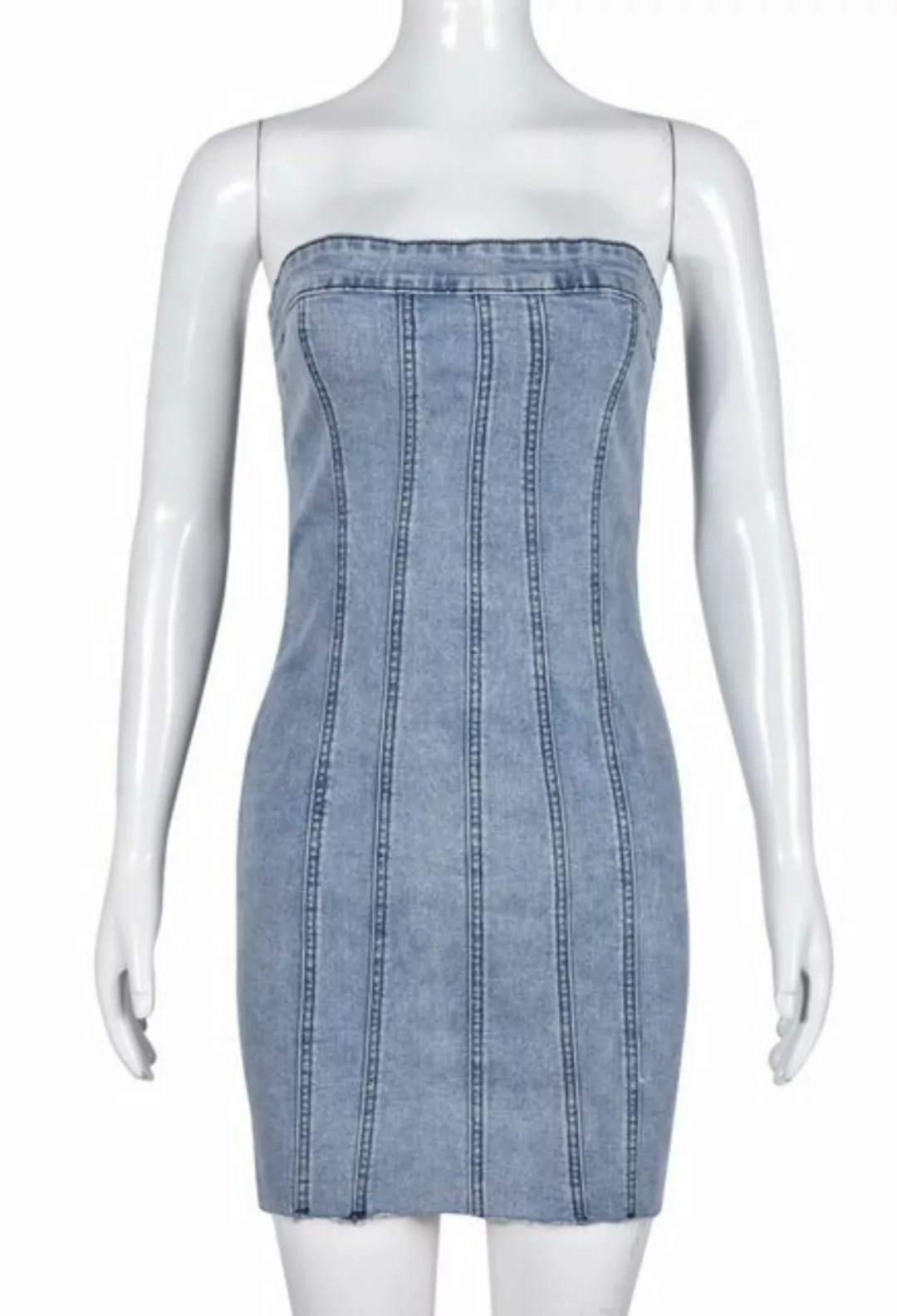 SEGUEN Jeanskleid Rückenfreier Wickel-Jeansrock (Sommerliches sexy Modeklei günstig online kaufen