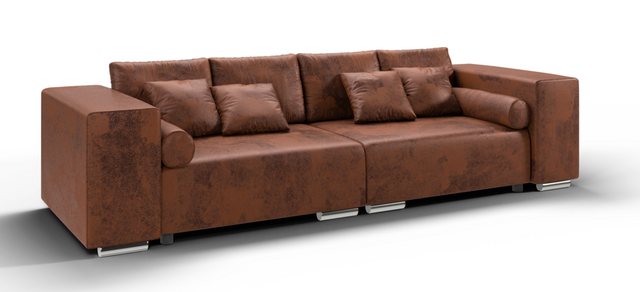 S-Style Möbel Big-Sofa Amaru mit Schlaffunktion, Boxspringfederung, Lounge günstig online kaufen