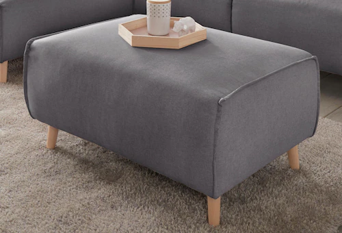 andas Hocker "Janek", mit Keder in scandinavischem Design günstig online kaufen