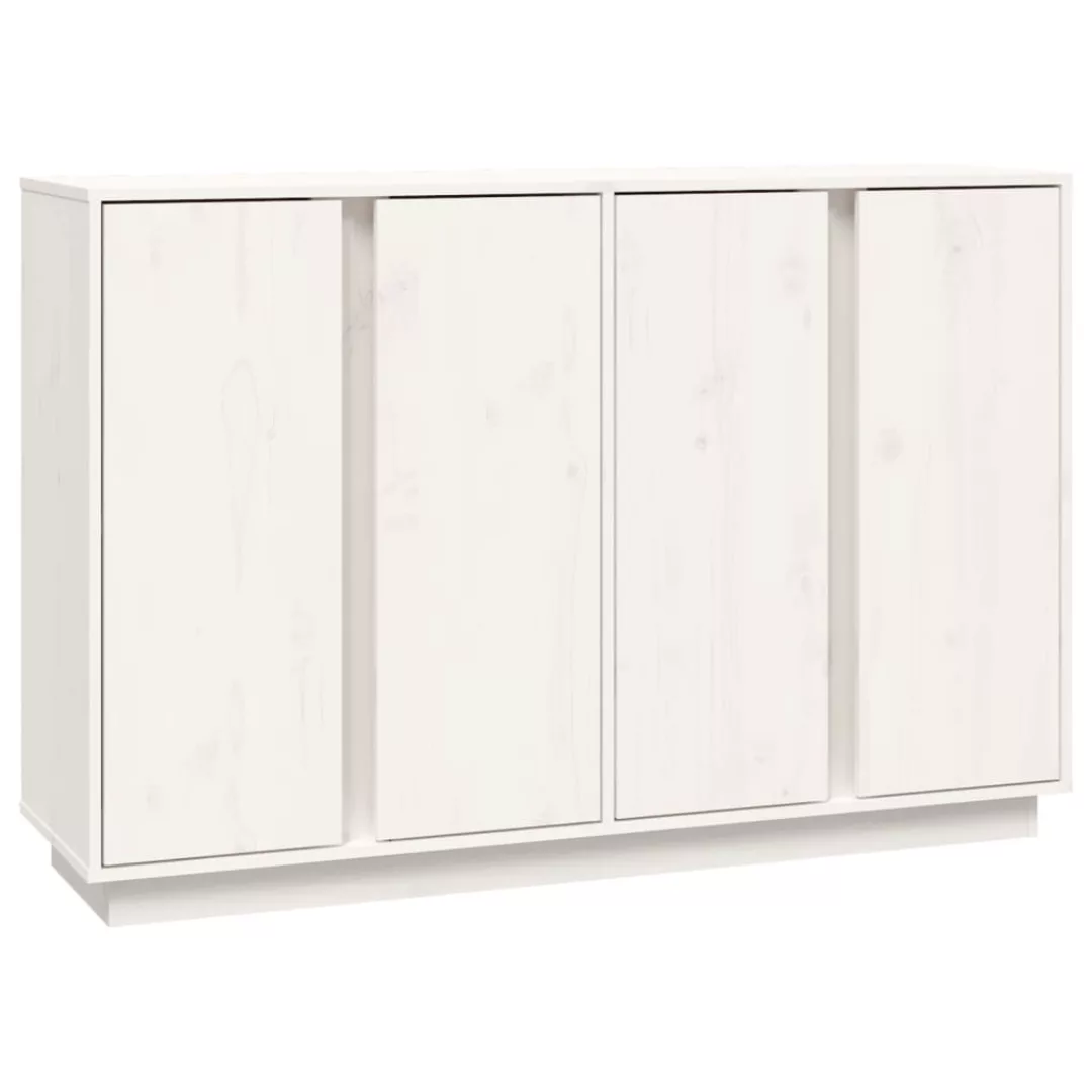Vidaxl Sideboard Weiß 120x35x80 Cm Massivholz Kiefer günstig online kaufen