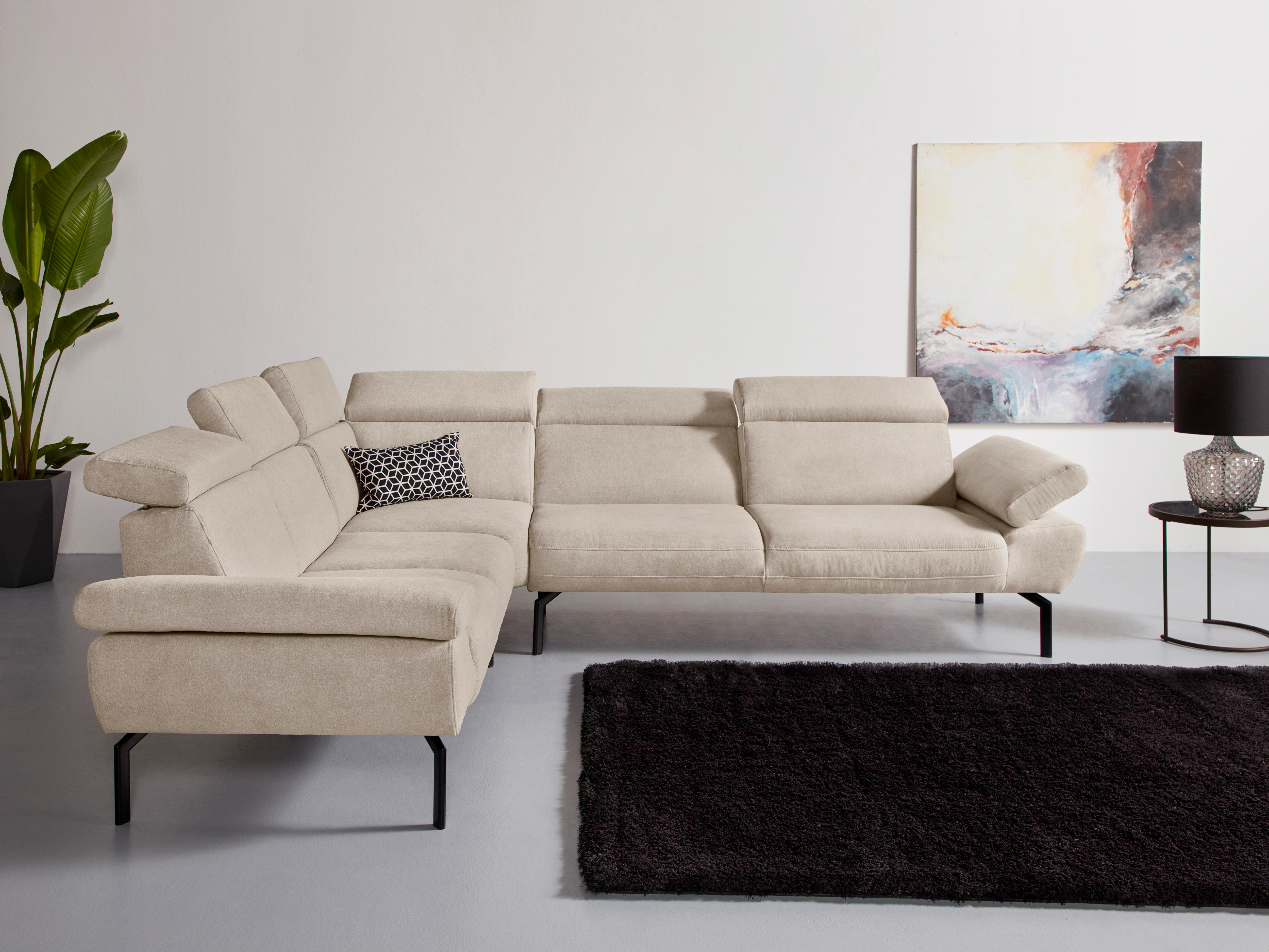 Places of Style Ecksofa "Trapino Luxus L-Form", wahlweise mit Rückenverstel günstig online kaufen