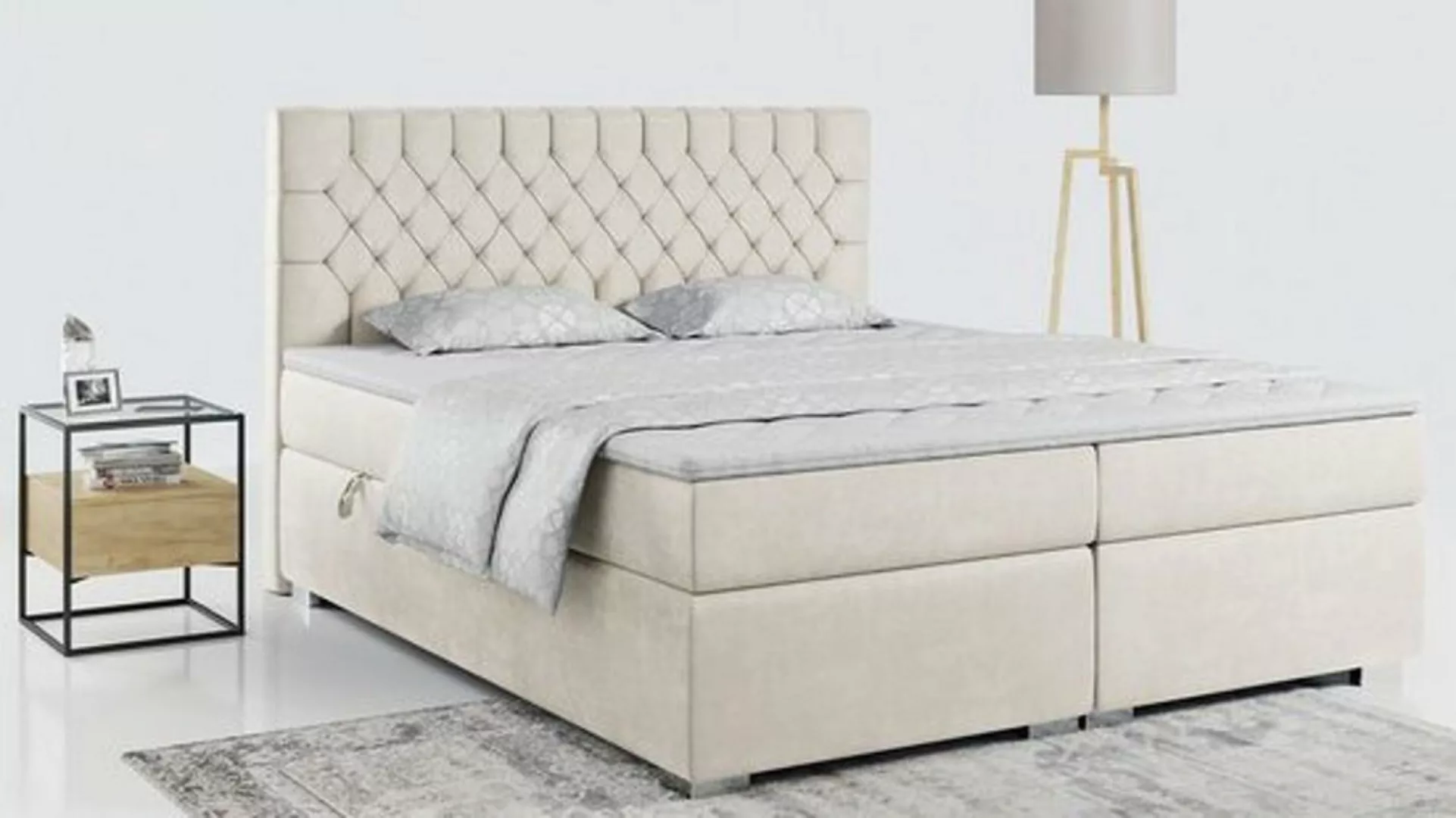 DB-Möbel Boxspringbett RAMIRES-Doppelbett mit Multipocket-Matratze. günstig online kaufen