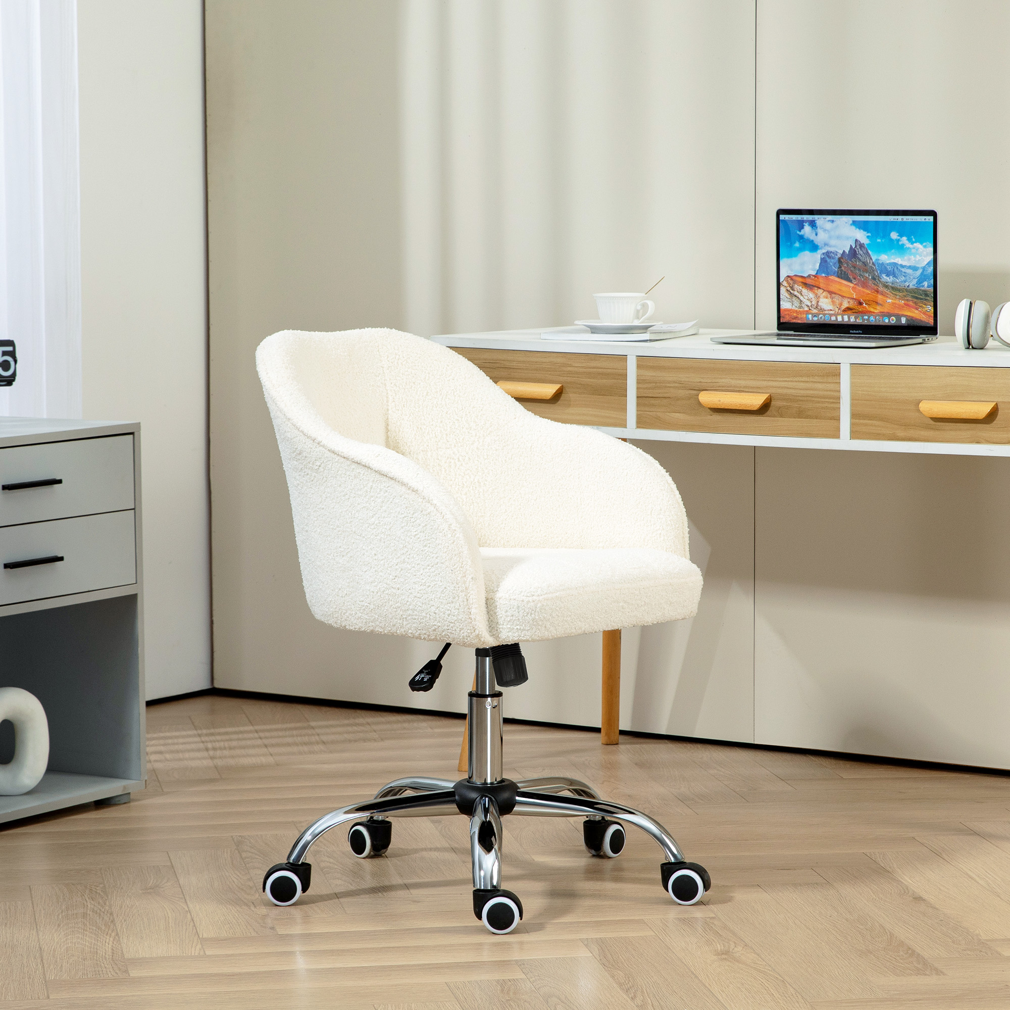 HOMCOM Homeoffice Stuhl, Ergonomisch Schreibtischstuhl Drehstuhl Höhenverst günstig online kaufen