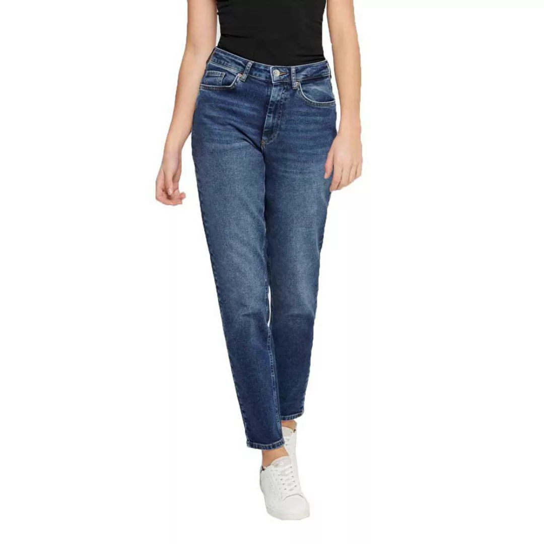 Only Veneda Life Mom Jeans XL Dark Blue Denim günstig online kaufen