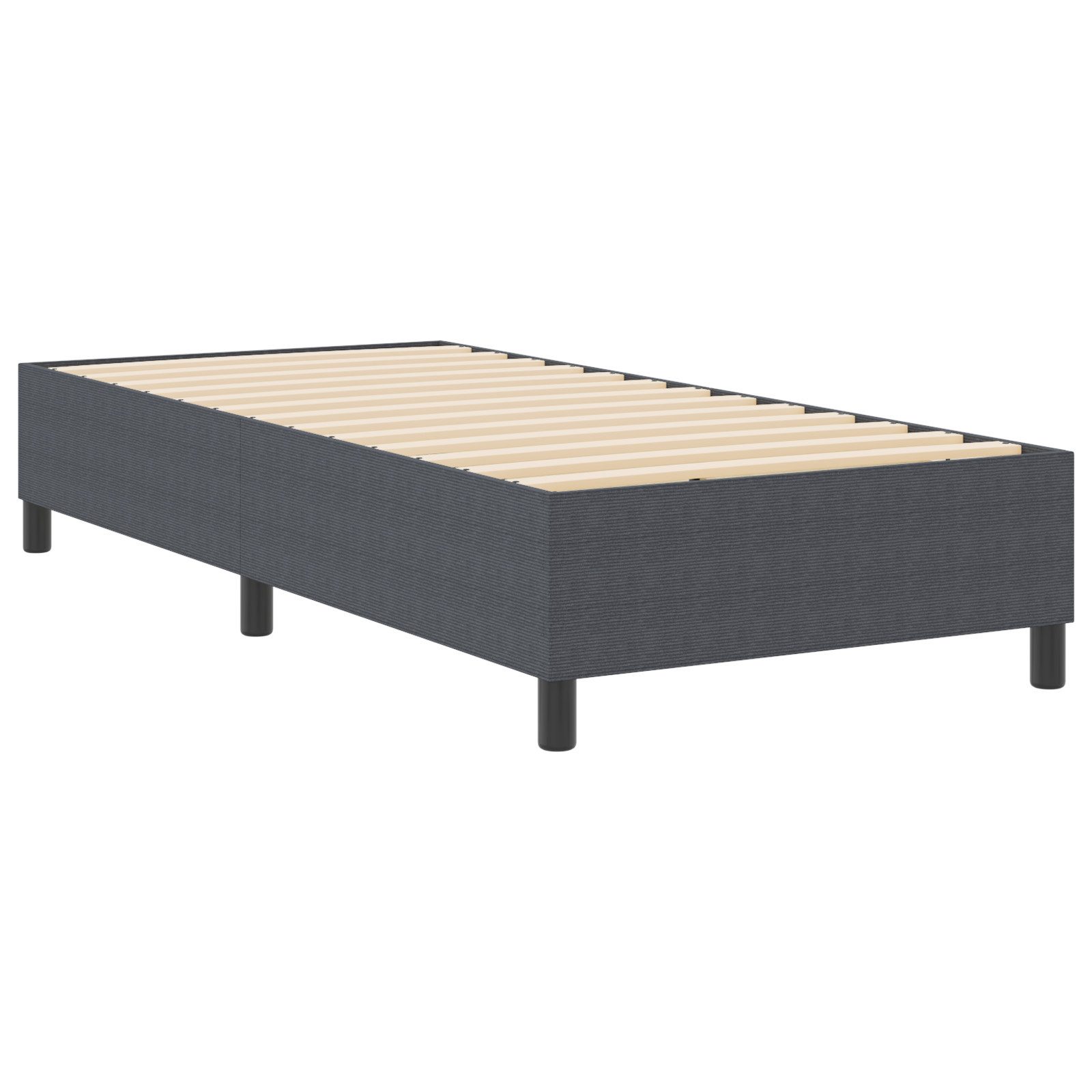 vidaXL Bett Boxspringbett Dunkelgrau 80x200 cm günstig online kaufen