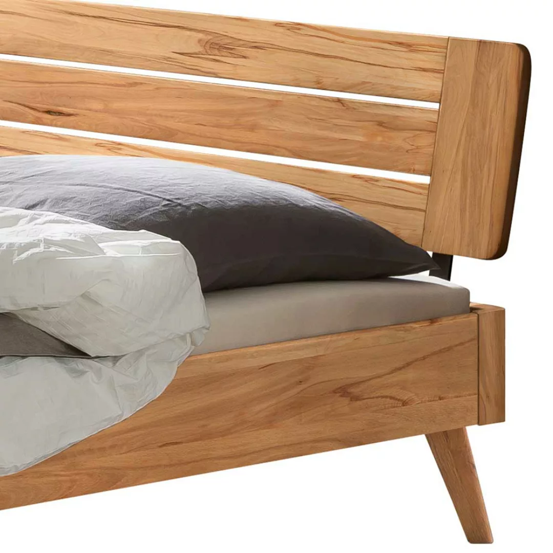 Wildbuche natur geölt Bett in modernem Design 140x200 cm günstig online kaufen