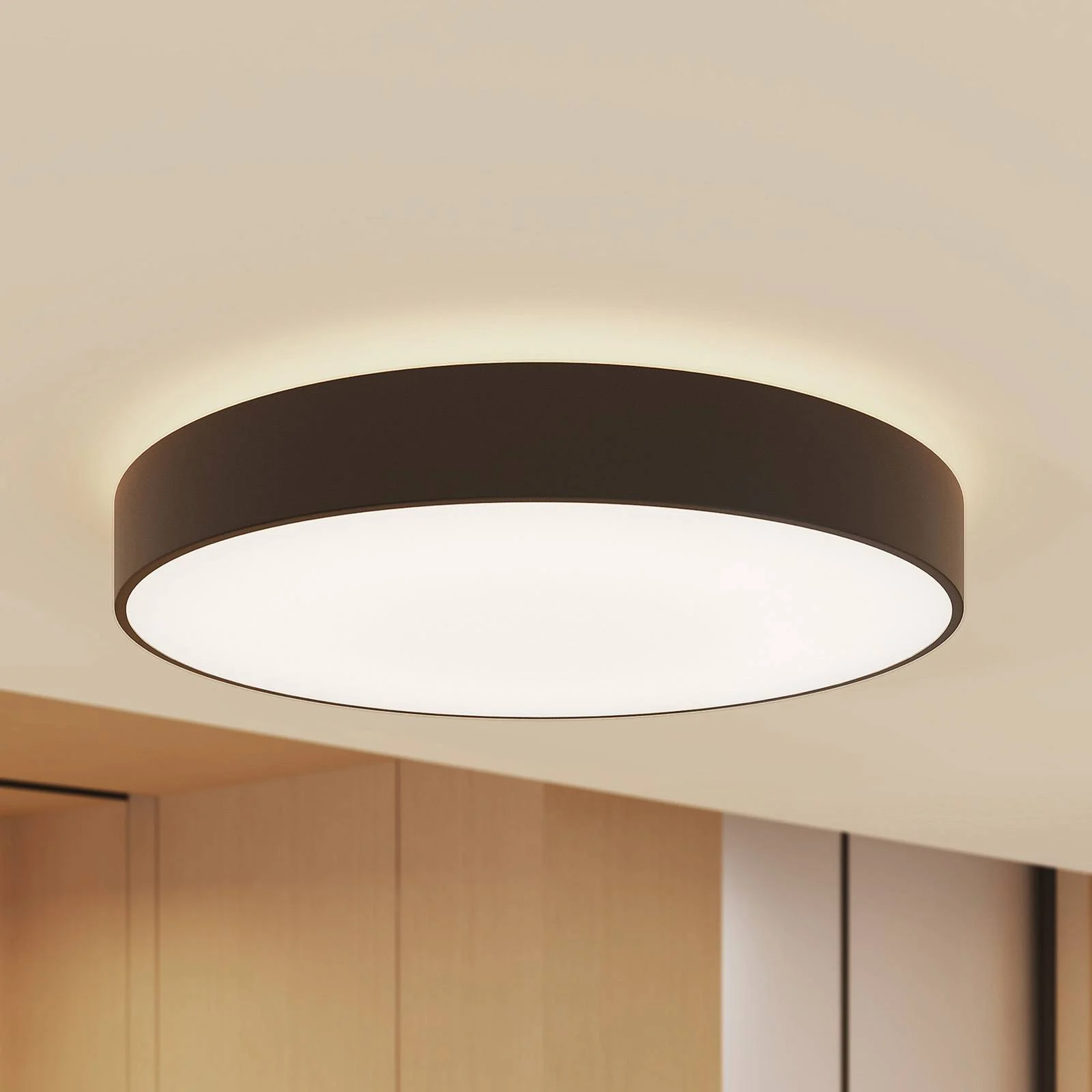Arcchio Vanida LED-Deckenlampe, schwarz, 60 cm günstig online kaufen