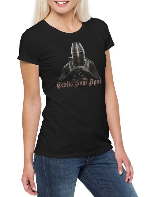 Urban Backwoods Print-Shirt Templar II Damen T-Shirt Cross Templerkreuz Kni günstig online kaufen