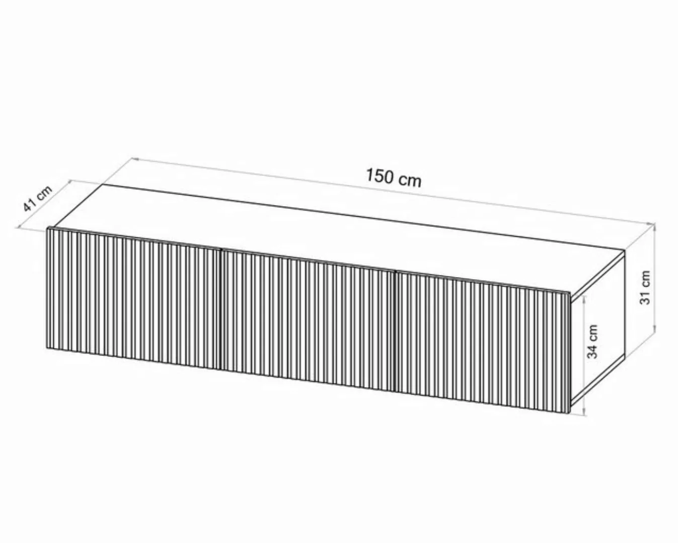 Furnix TV-Schrank Kobby 150 Kabinett hängend Sideboard mit drei Schränken 4 günstig online kaufen