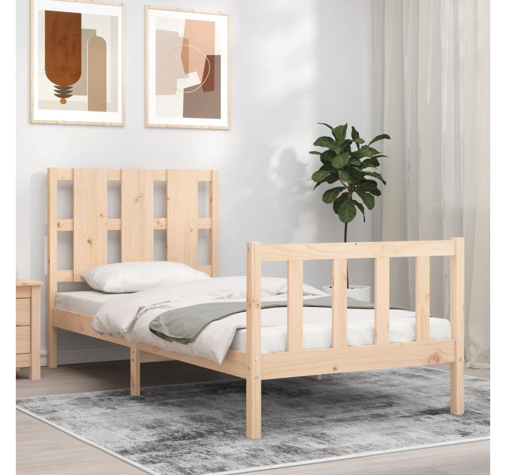 vidaXL Bett Massivholzbett ohne Matratze 90x200 Kiefernholz günstig online kaufen