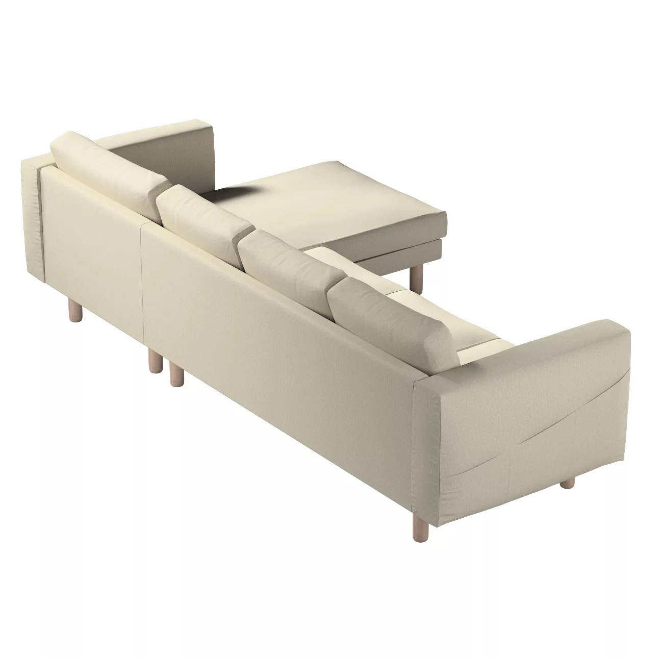 Bezug für Norsborg 4-Sitzer Sofa mit Recamiere, beige-grau, Norsborg Bezug günstig online kaufen