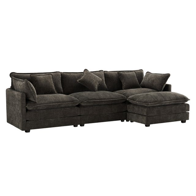 MODFU Sofa Polstersofa,Chenille-Stoff,Ecksofa, Geräumiges L-förmiges Chenil günstig online kaufen