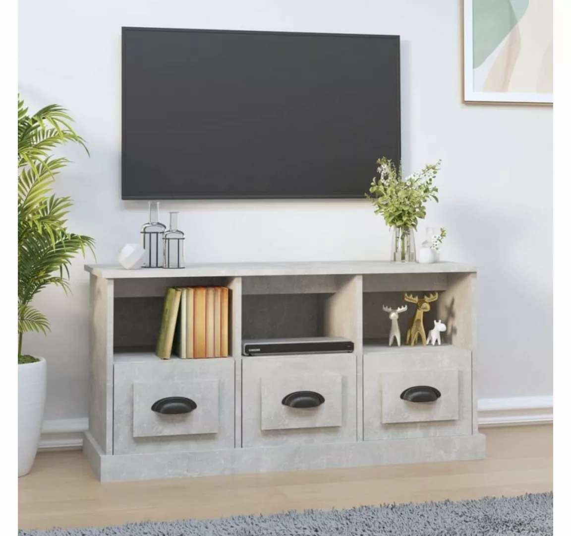 vidaXL TV-Schrank TV-Schrank Betongrau 100x35x50 cm Holzwerkstoff günstig online kaufen