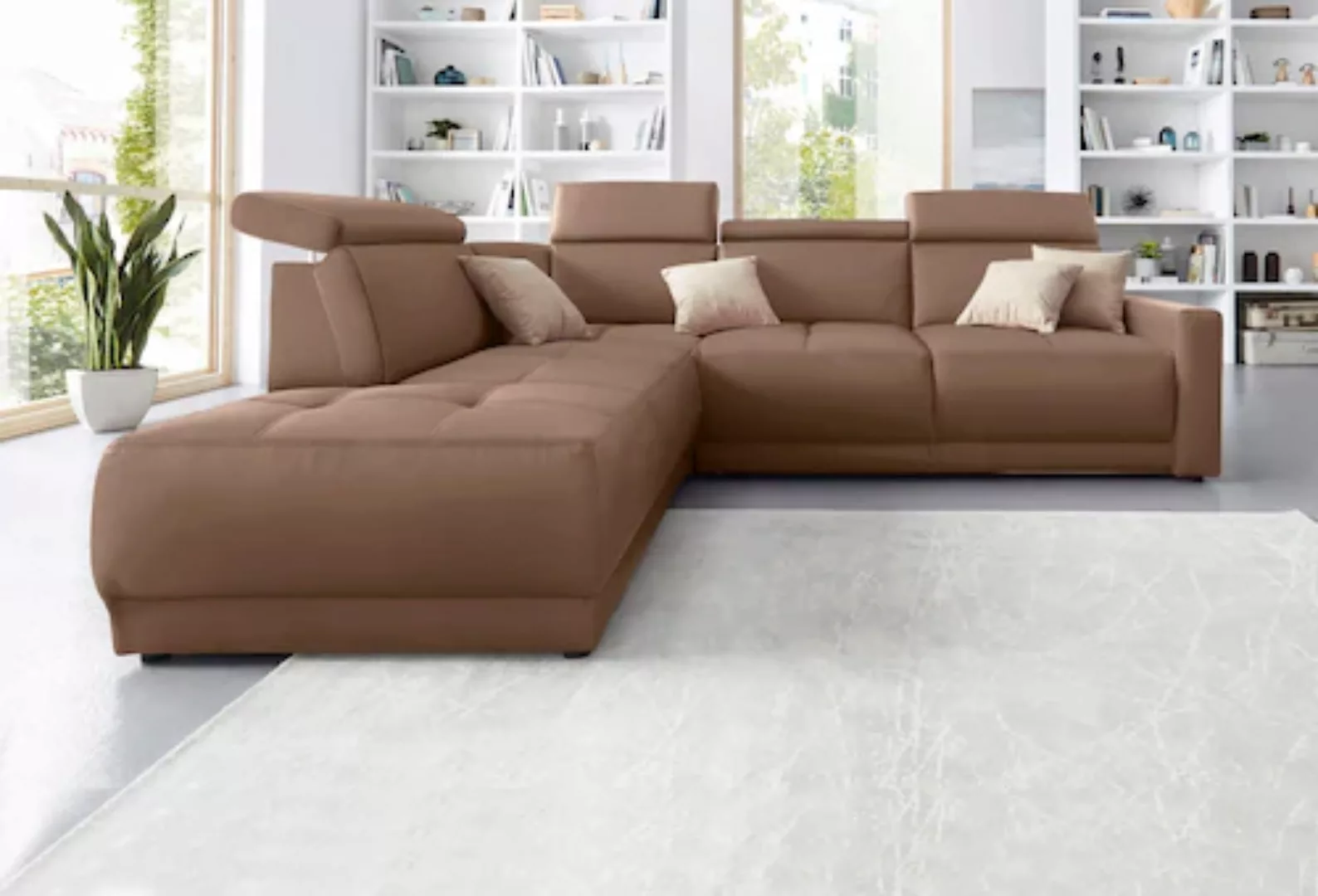 DOMO collection Ecksofa "Ava L-Form", mit Ottomane, Federkern wahlweise mit günstig online kaufen