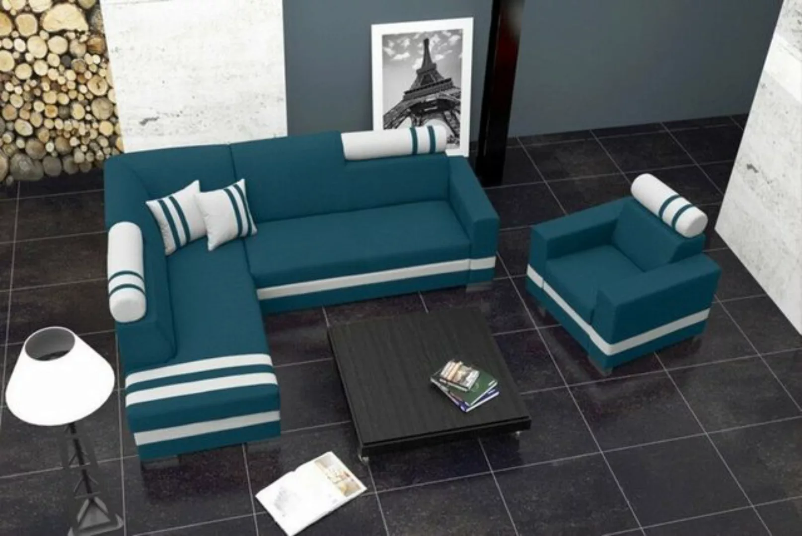 JVmoebel Ecksofa Sofa Schlafsofa Designer Sofa mit Bettfunktion + Bettkaste günstig online kaufen