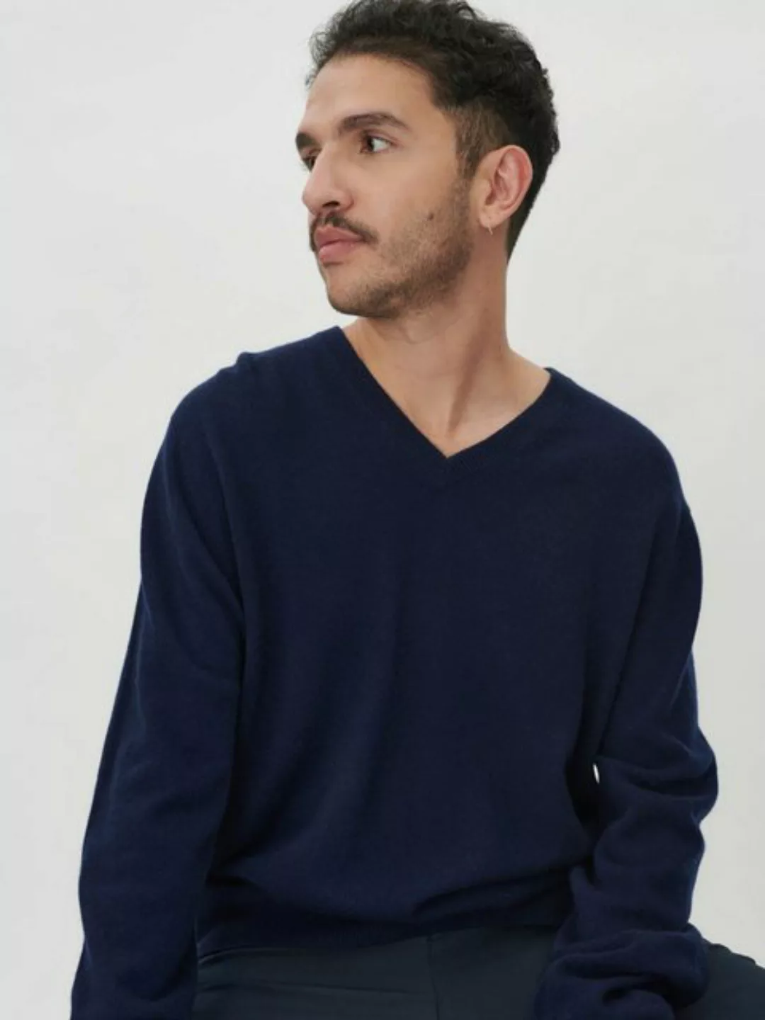 GOBI Cashmere V-Ausschnitt-Pullover Basic Kaschmirpullover mit V-Ausschnitt günstig online kaufen