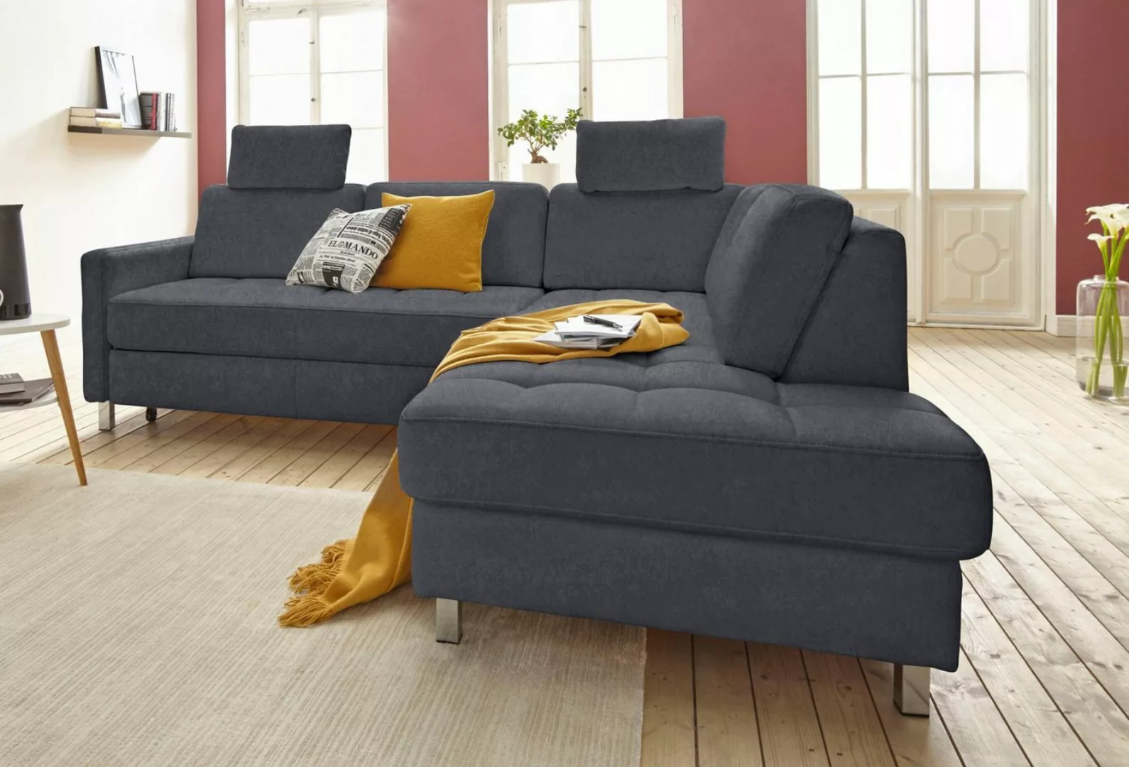 sit&more Ecksofa "Pablo L-Form", wahlweise mit Bettfunktion und Bettkasten günstig online kaufen