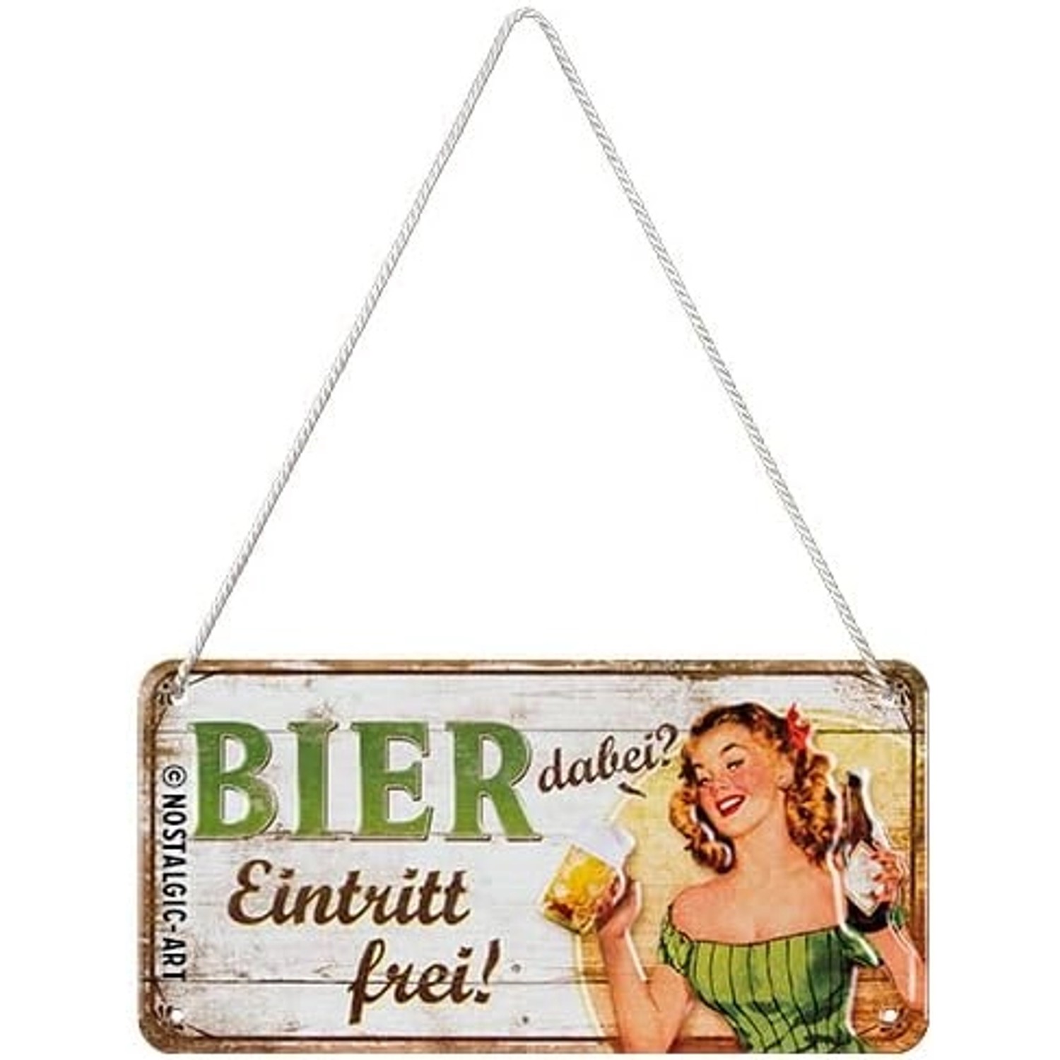 Nostalgic-Art Hängeschild Bier Dabei Eintritt Frei günstig online kaufen