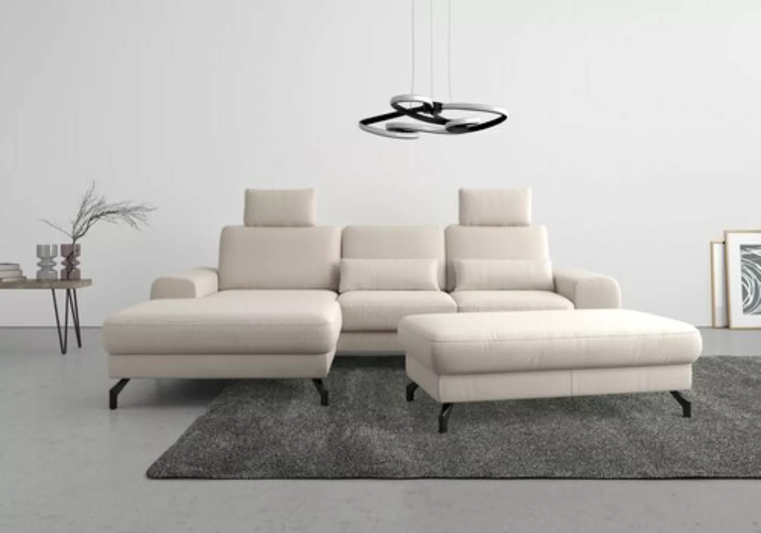 sit&more Ecksofa "Cinturo L-Form", inklusive Sitztiefenverstellung und Fede günstig online kaufen